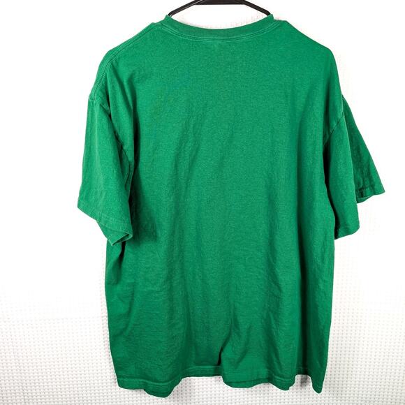 Spencers Christmas T-Shirt XL Green Reindeer Snowflake Ugly Sweater Graphic Tee - Picture 4 of 4